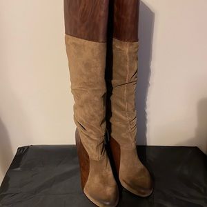 Used like New Jessica Simpson Suede/leather Knee High Boots Size 8.5